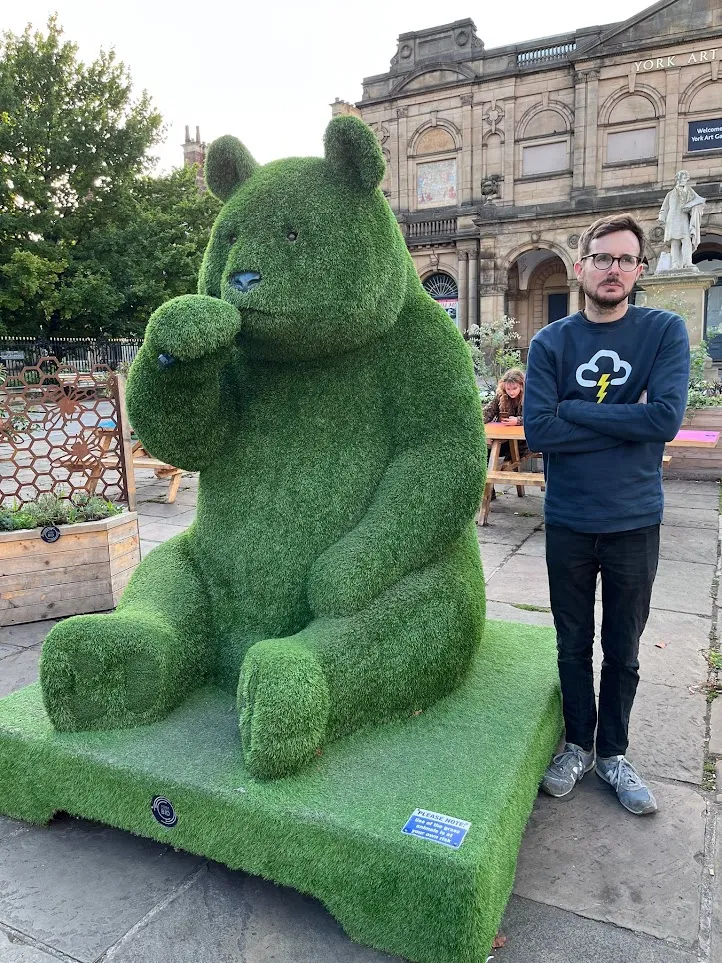 A photo of Will trying to look clever